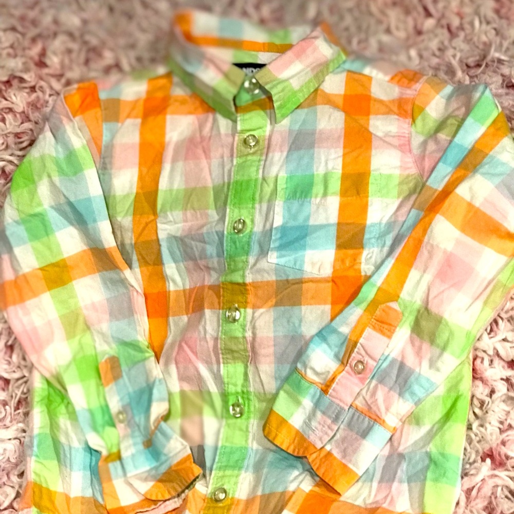 Land’s End boys long sleeve button down shirt